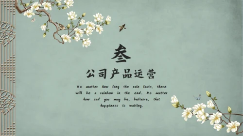 雅致花鸟韩国复古风通用PPT模板