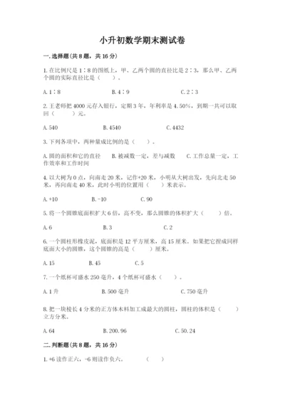 小升初数学期末测试卷【最新】.docx