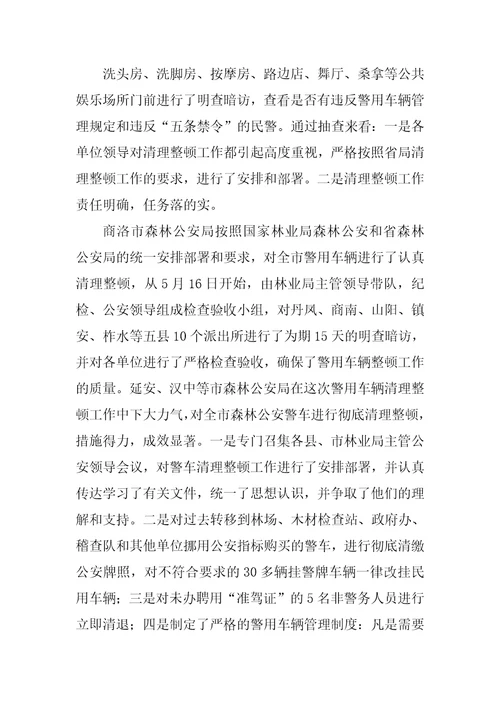 关于清理整顿的情况报告