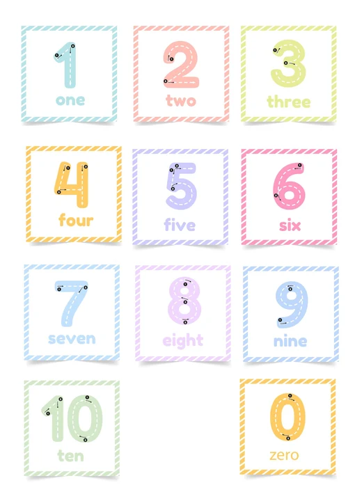 卡通英文0-10数字教学