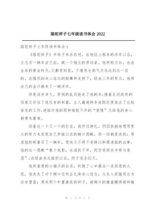 骆驼祥子七年级读书体会2022.docx