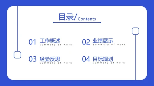 总结目录25页合集PPT模板