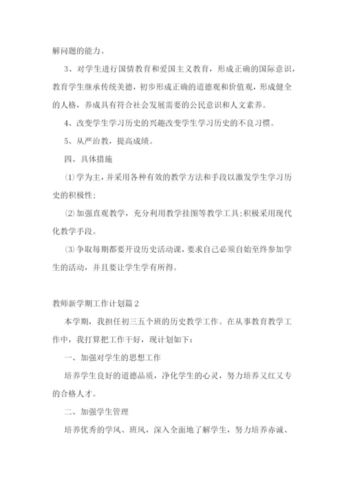 教师新学期工作计划-教师下学期个人工作计划精选8篇.docx