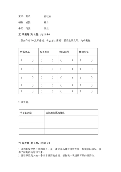 部编版四年级下册道德与法治《期末测试卷》（历年真题）.docx