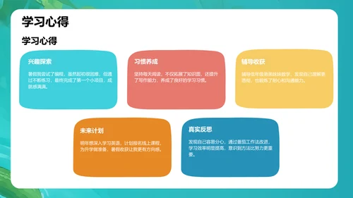 我的暑假生活记录PPT模板