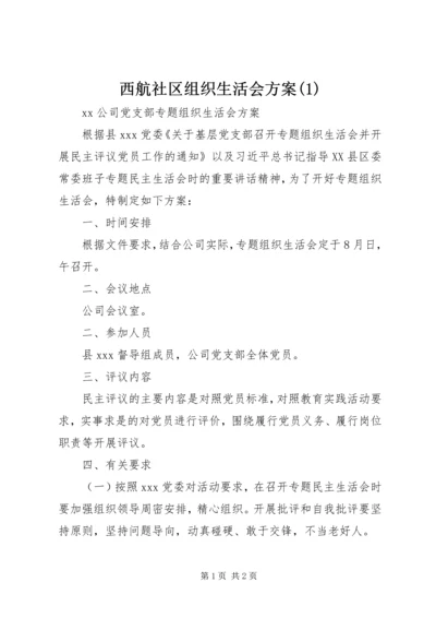 西航社区组织生活会方案(5).docx