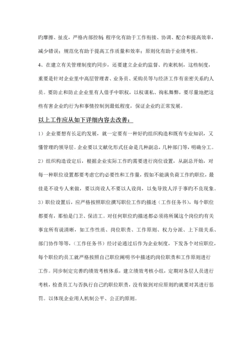 企业存在的问题和治理方案最新.docx