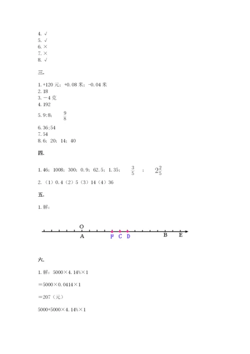 青岛版数学小升初模拟试卷含答案【培优b卷】.docx