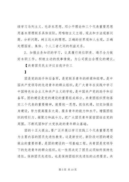 共青团员民主评议自我评价.docx