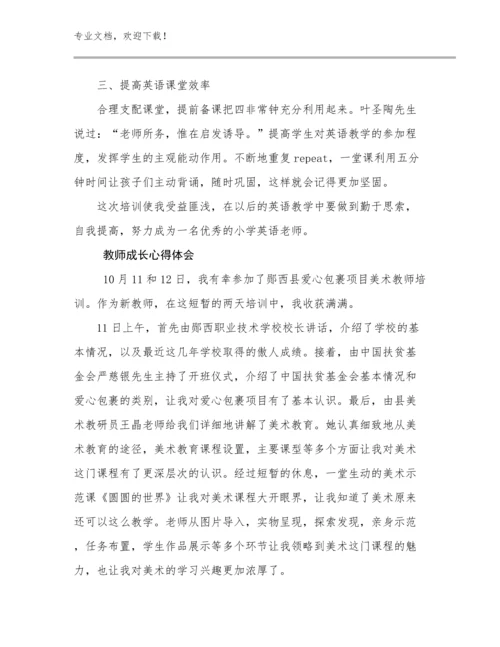 教师成长心得体会例文15篇.docx