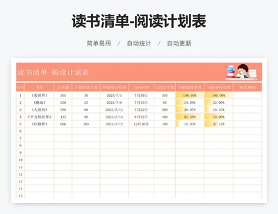 读书清单-阅读计划表