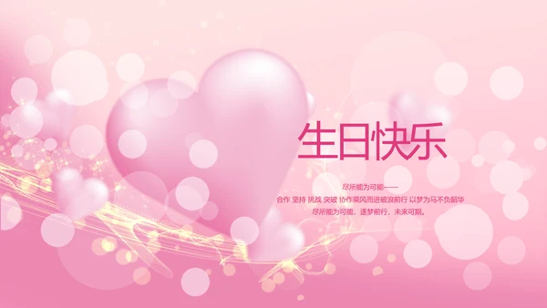 生日快乐生日派对纪念册电子相册PPT