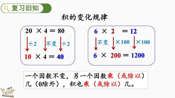 人教版 四年级数学上册 4.4《积的变化规律》（课件）（共15张PPT）