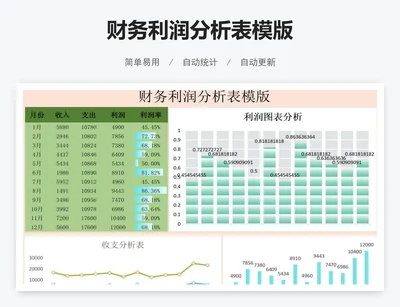 财务利润分析表模版