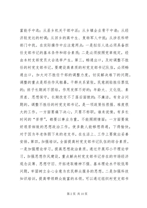 第一篇：建设高素质的村党支部书记队伍.docx
