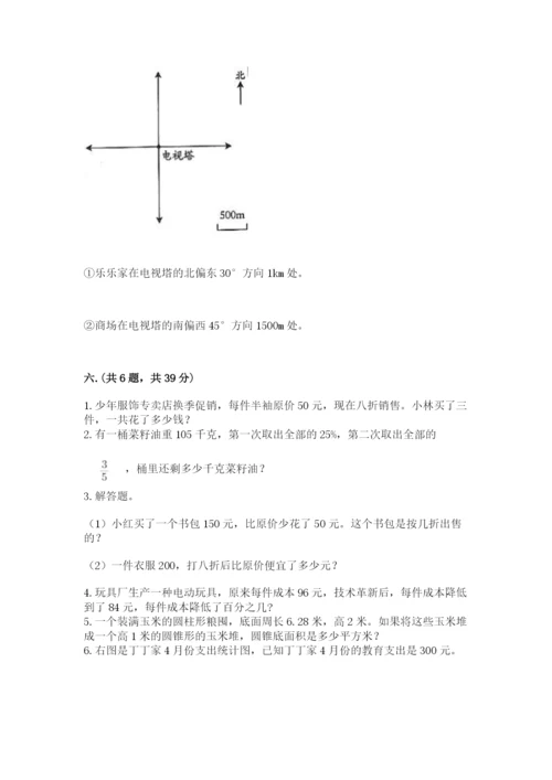 人教版六年级数学小升初试卷及完整答案.docx