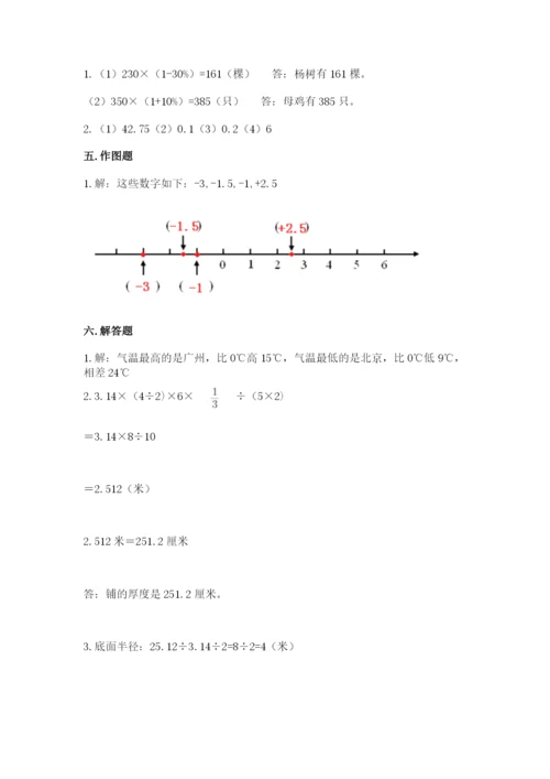 吉林省小升初数学期末测试卷及参考答案一套.docx