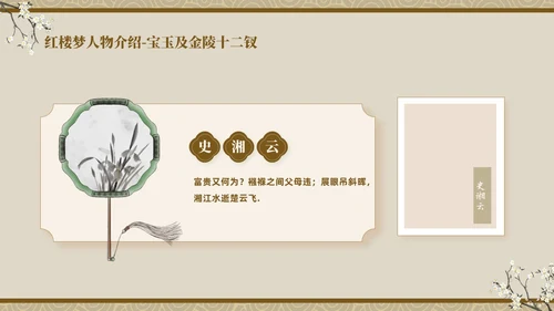 褐色复古中国风中国四大名著之红楼梦人物介绍PPT