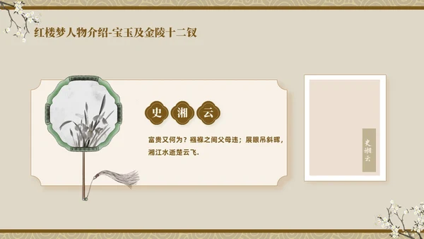 褐色复古中国风中国四大名著之红楼梦人物介绍PPT