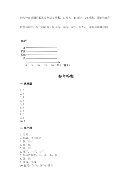 教科版科学四年级上册第一单元声音测试卷及参考答案（典型题）.docx