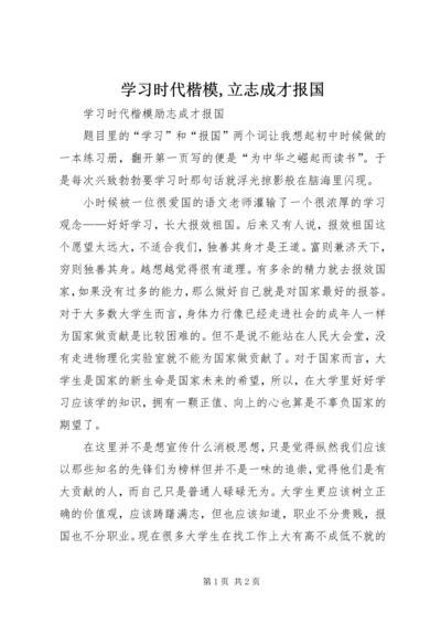 学习时代楷模,立志成才报国 (2).docx