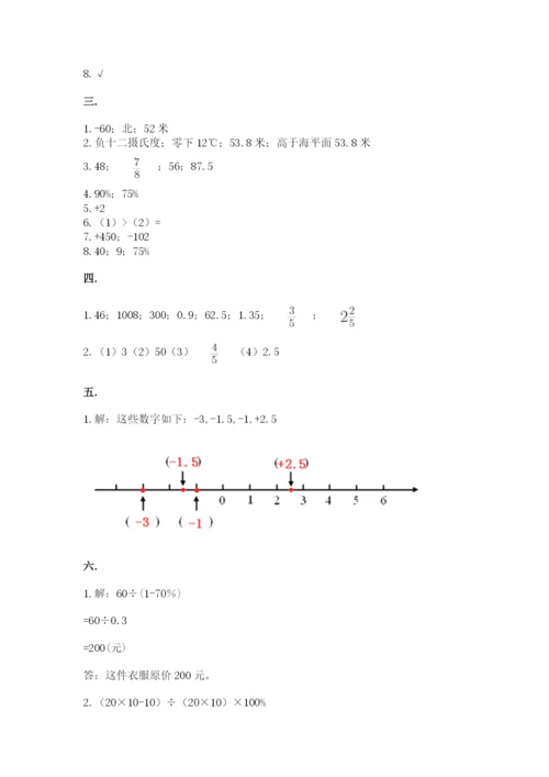 小升初数学综合模拟试卷带答案.docx