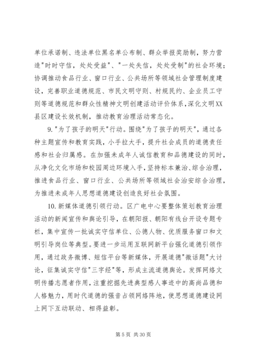 道德领域突出问题专项教育治理计划.docx