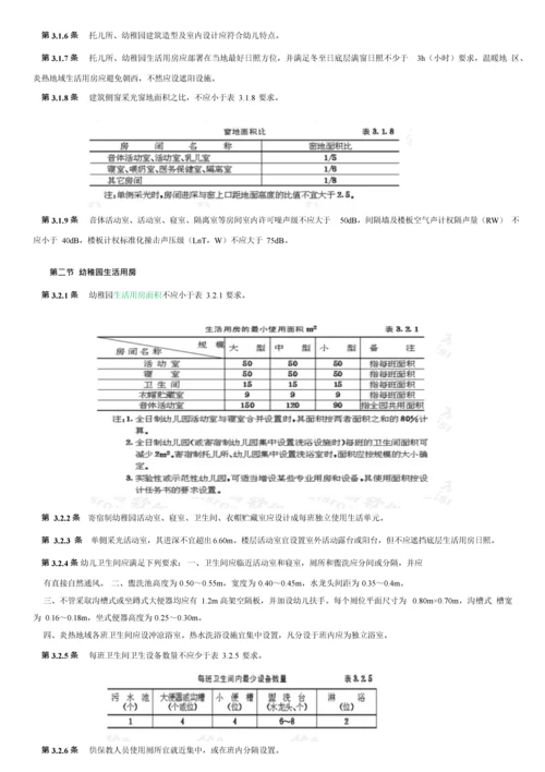 托儿所幼儿园建筑工程设计标准规范.docx