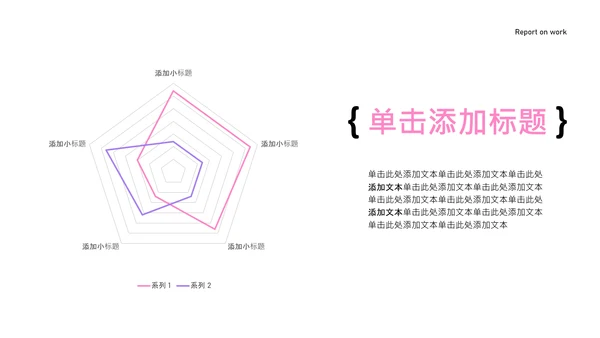 粉色简约年中工作汇报PPT模板