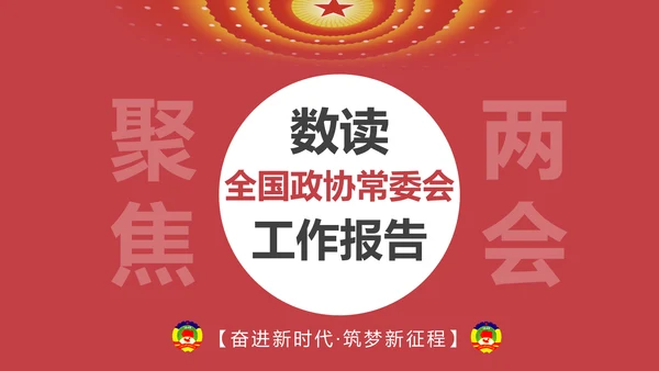 两会数读政协常委会工作报告PPT