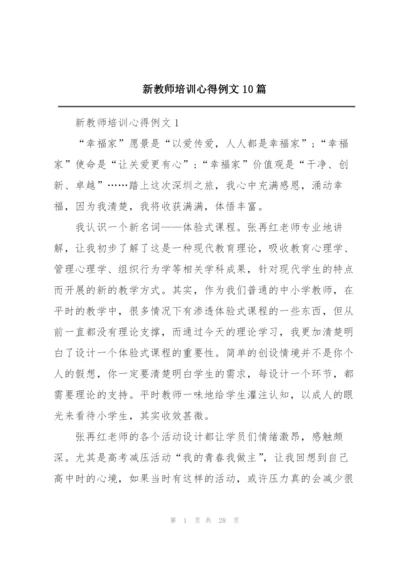 新教师培训心得例文10篇.docx