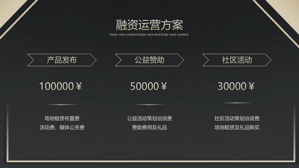 高端产品融资方案金融PPT模板