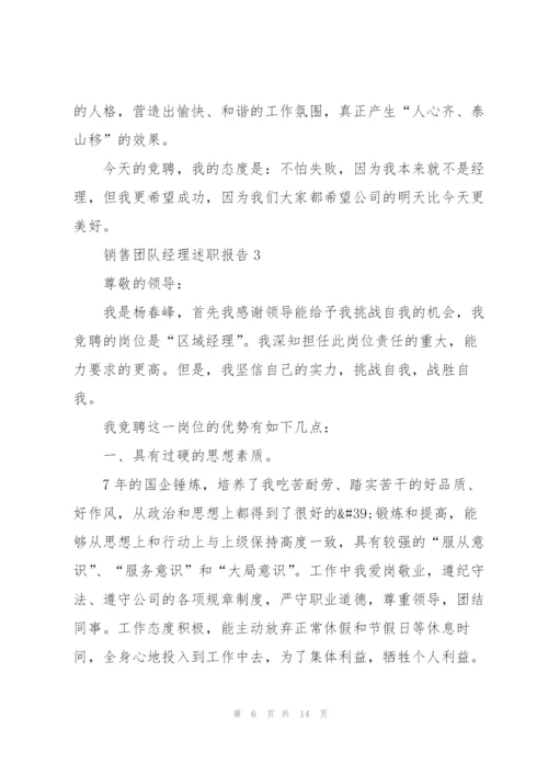 销售团队经理述职报告.docx