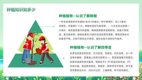 卡通清新绿色种下希望收获美好幼儿园种植活动课主题班会PPT
