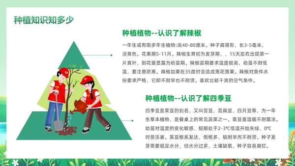 卡通清新绿色种下希望收获美好幼儿园种植活动课主题班会PPT