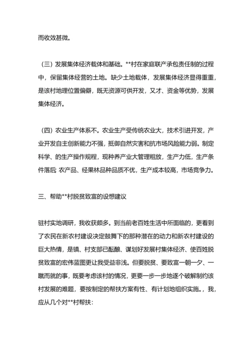 村脱贫致富情况调研.docx