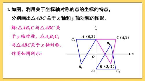 【高效备课】人教版八(上) 13.2 画轴对称图形 习题13.2 课件