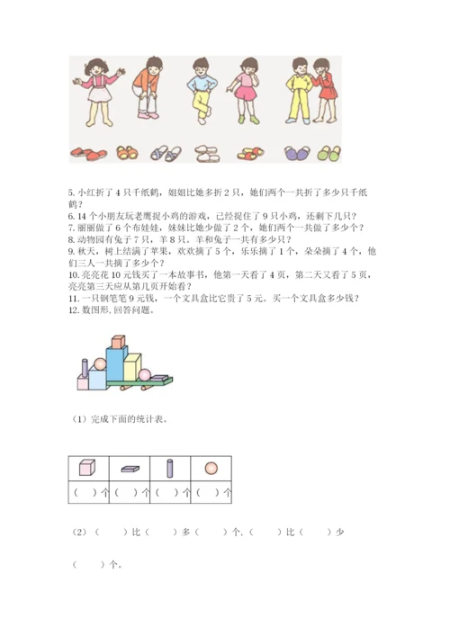 小学一年级上册数学应用题50道a4版.docx