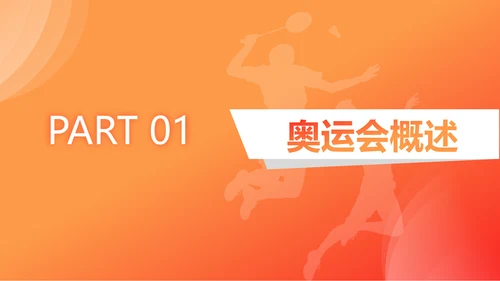 中国加油奥运精神羽毛球教育ppt模板
