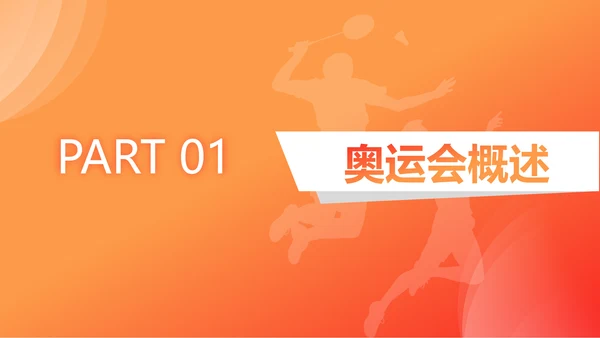 中国加油奥运精神羽毛球教育ppt模板