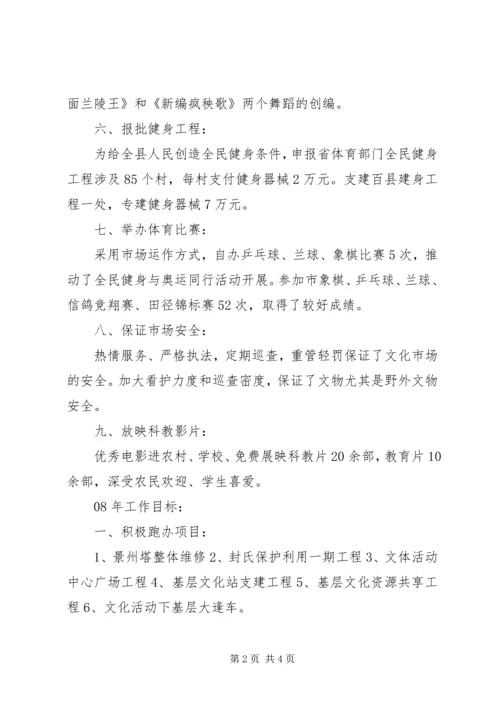 文体局年终总结计划.docx