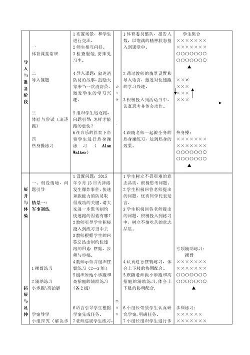 小学体育与健康课教案