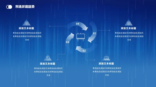 金融理财融资蓝底科技风光效城市剪影金融行业模板PPT