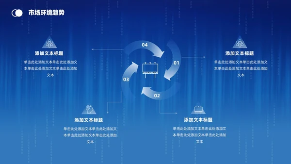 金融理财融资蓝底科技风光效城市剪影金融行业模板PPT