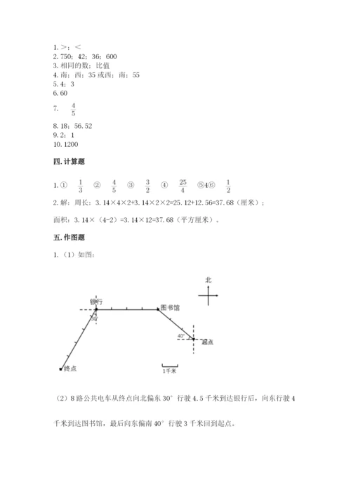 人教版六年级上册数学期末测试卷全面.docx