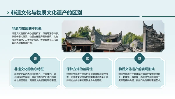 绿色中国风探寻非遗文化之美PPT模板