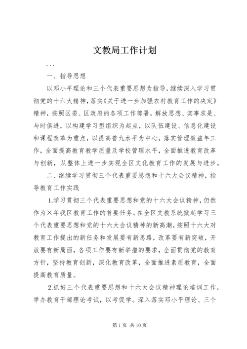 文教局工作计划.docx