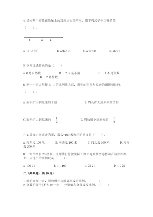 人教版六年级数学下学期期末测试题【综合卷】.docx