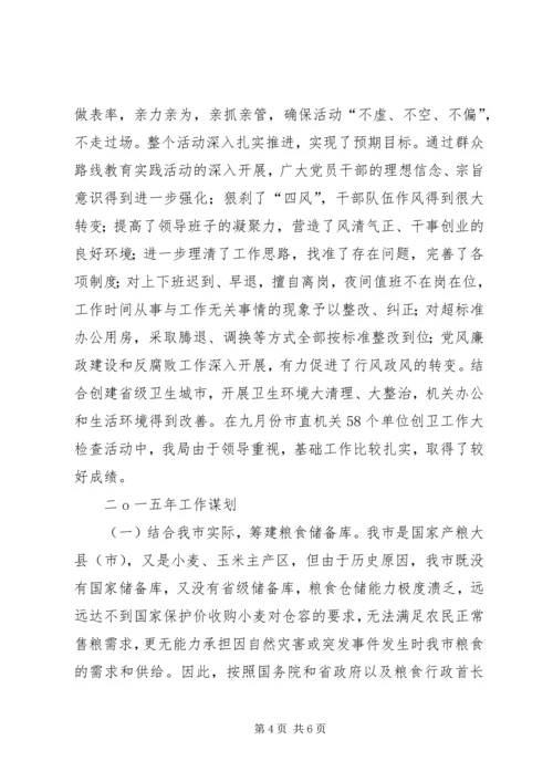 粮食局XX年终工作总结和计划 (2).docx