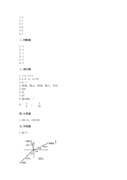 人教版六年级上册数学期末测试卷附答案ab卷.docx